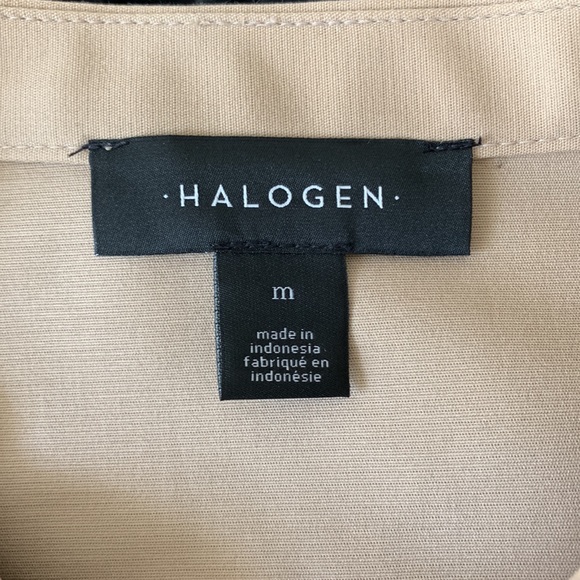 Halogen tan zip front cropped jacket - Picture 5 of 5